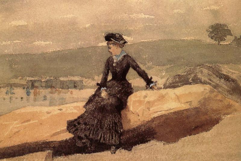 Winslow Homer The woman on the beach France oil painting art